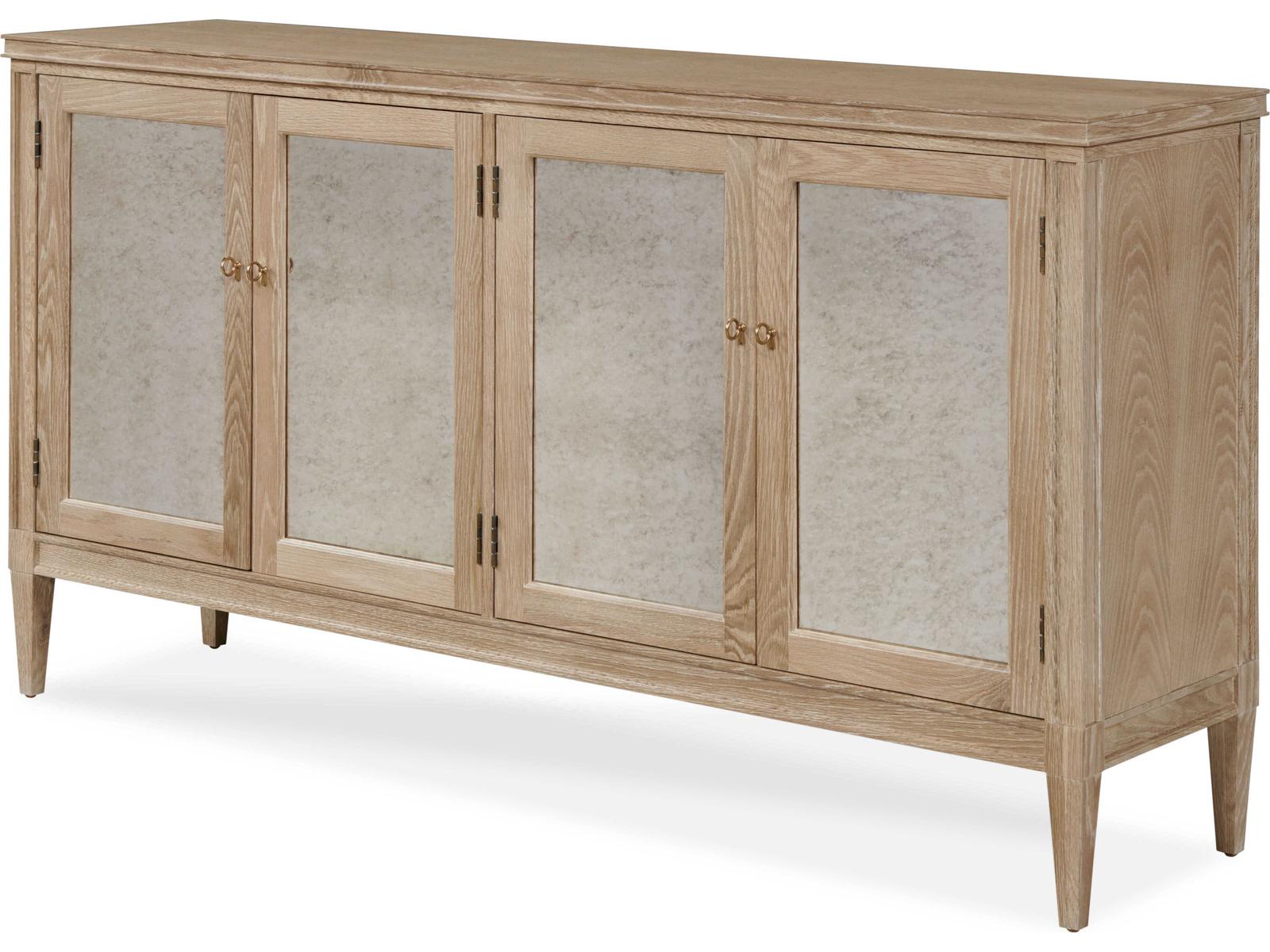 Maison '47 Mirror Front Sideboard in Blonde Cerused Oak