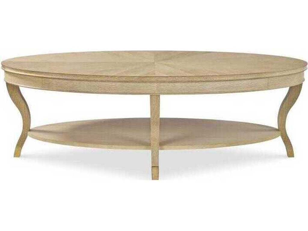 Maison 47 Oval Coffee Table Blonde Cerused