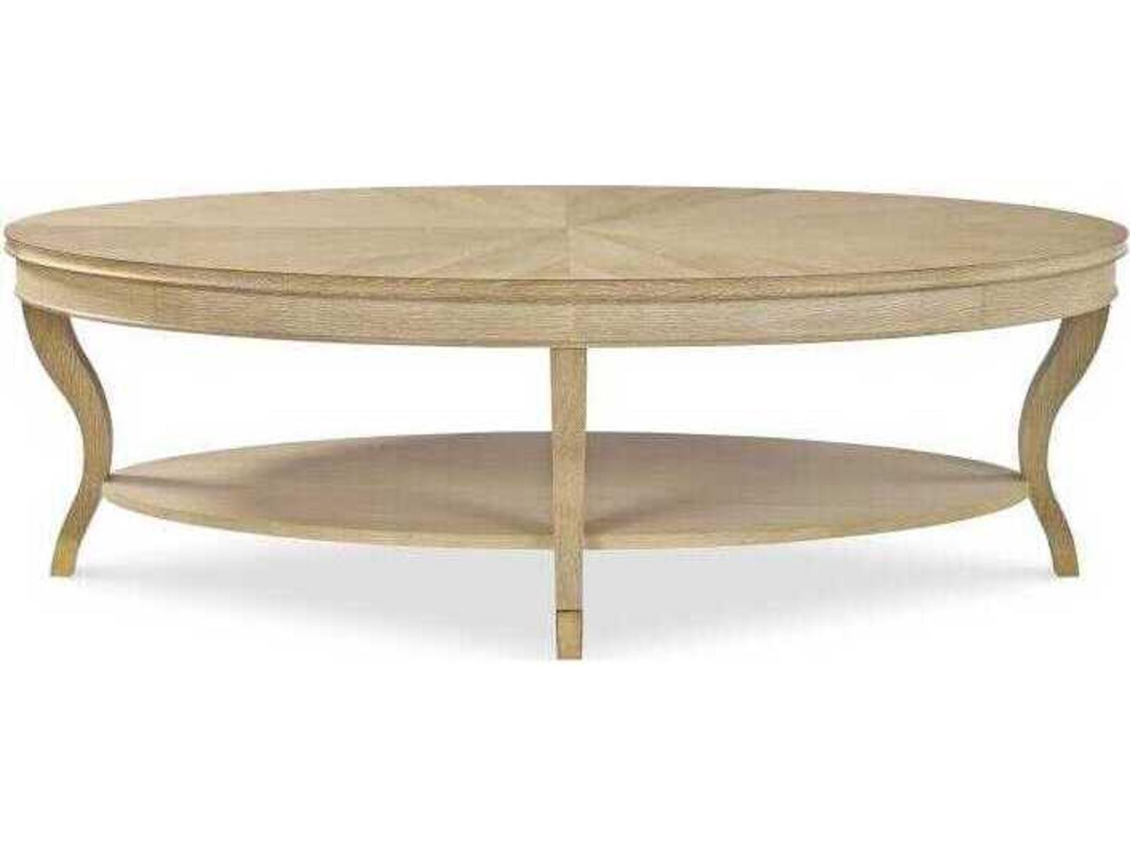 Maison 47 Oval Coffee Table Blonde Cerused