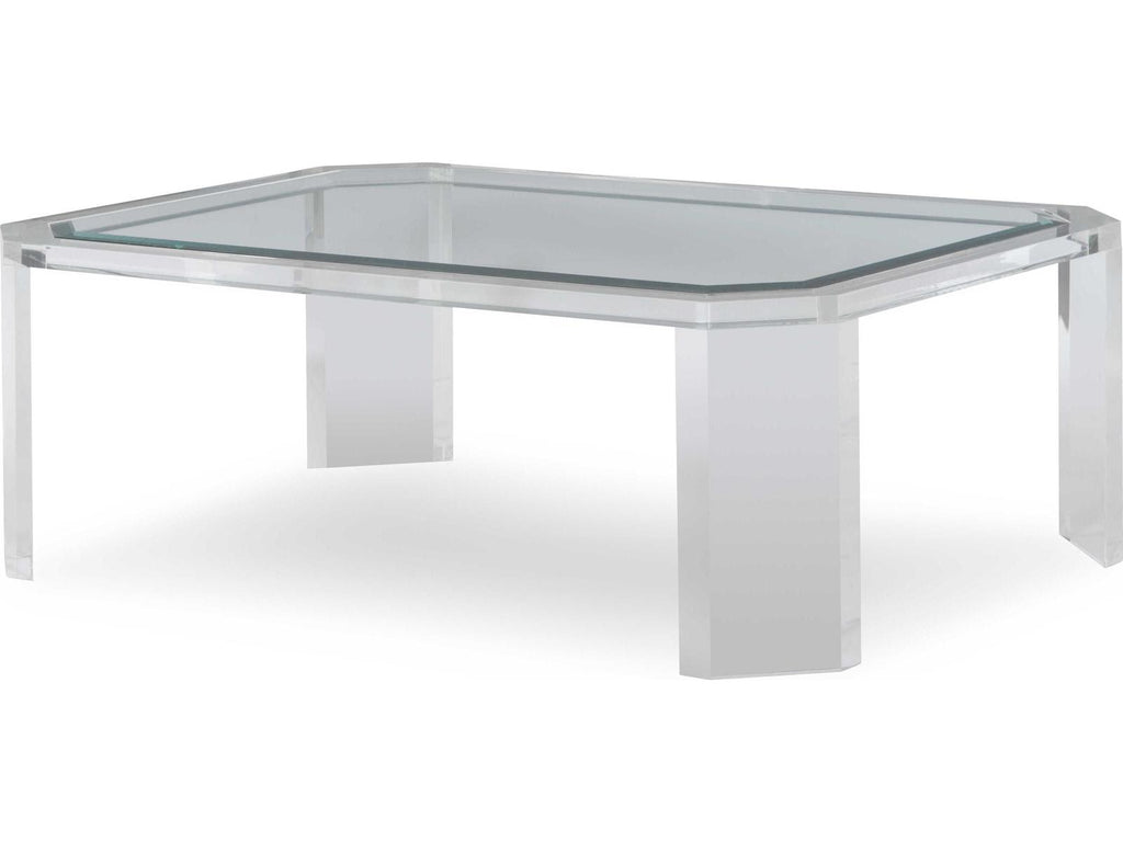 Thomas O'Brien Phoenix Rectangle Coffee Table with Glass Top