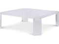 Thomas O'Brien Phoenix Square Coffee Table with Glass Top and Acrylic Base