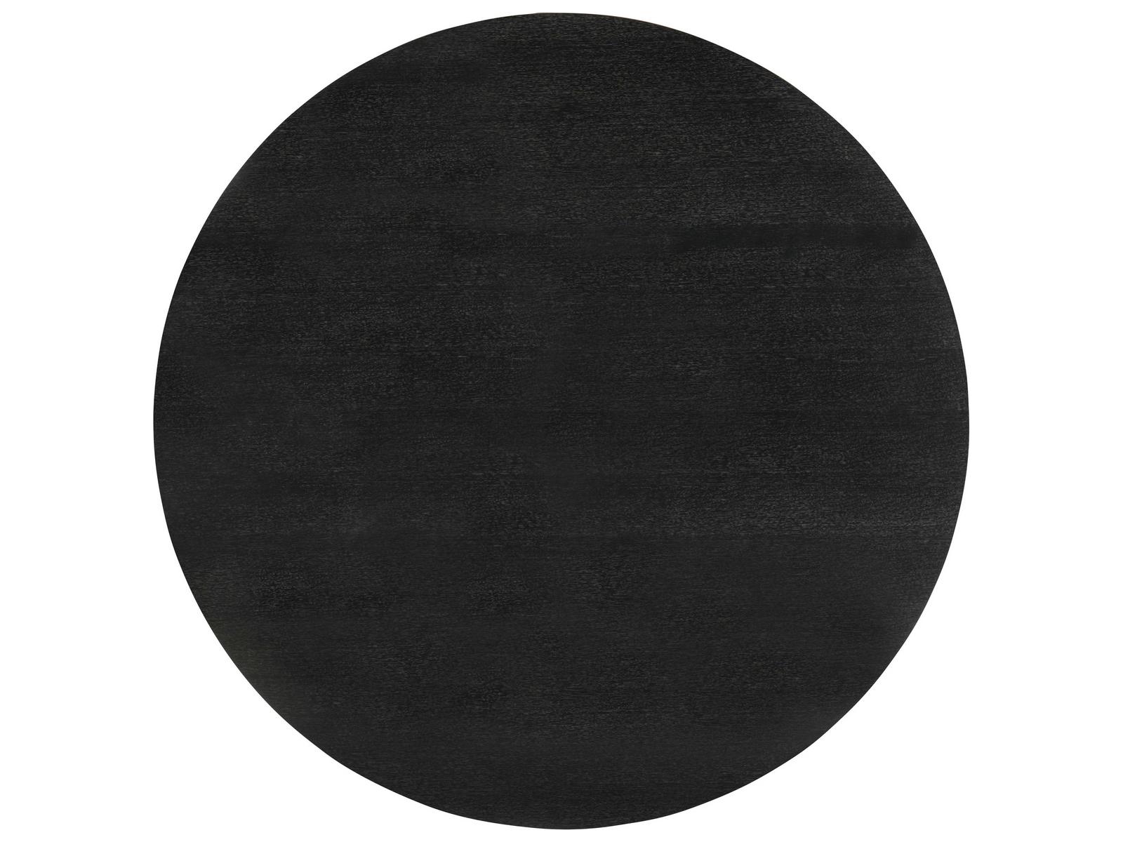 Corso 72 Inch Round Dining Table Black Cerused Oak