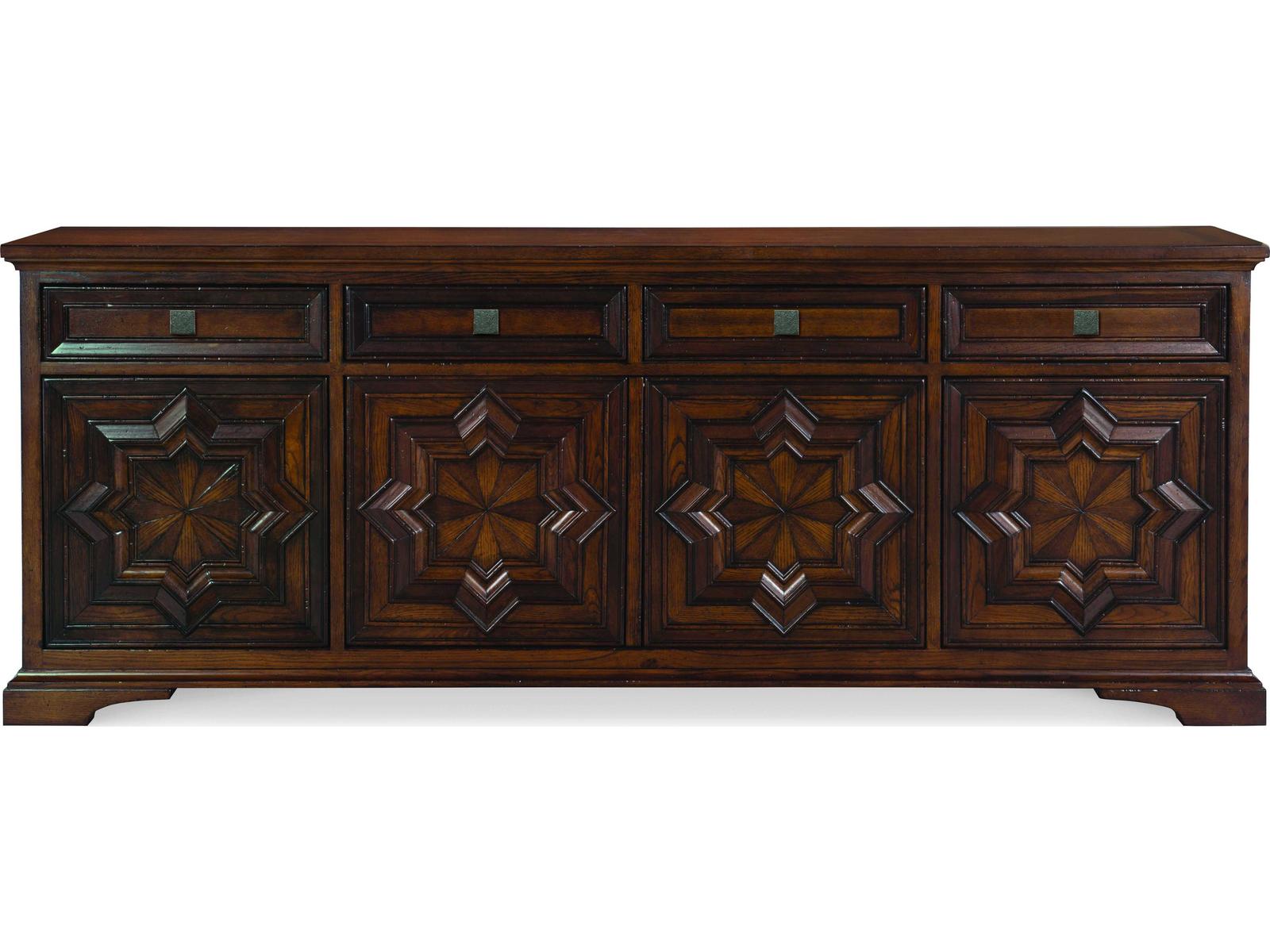 Casa Bella Carved Credenza Sierra Finish