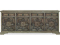 Casa Bella Carved Credenza in Timber Grey with Gunmetal Hardware