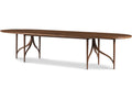 Quentin Oval Dining Table in Walnut with Extension Leaf