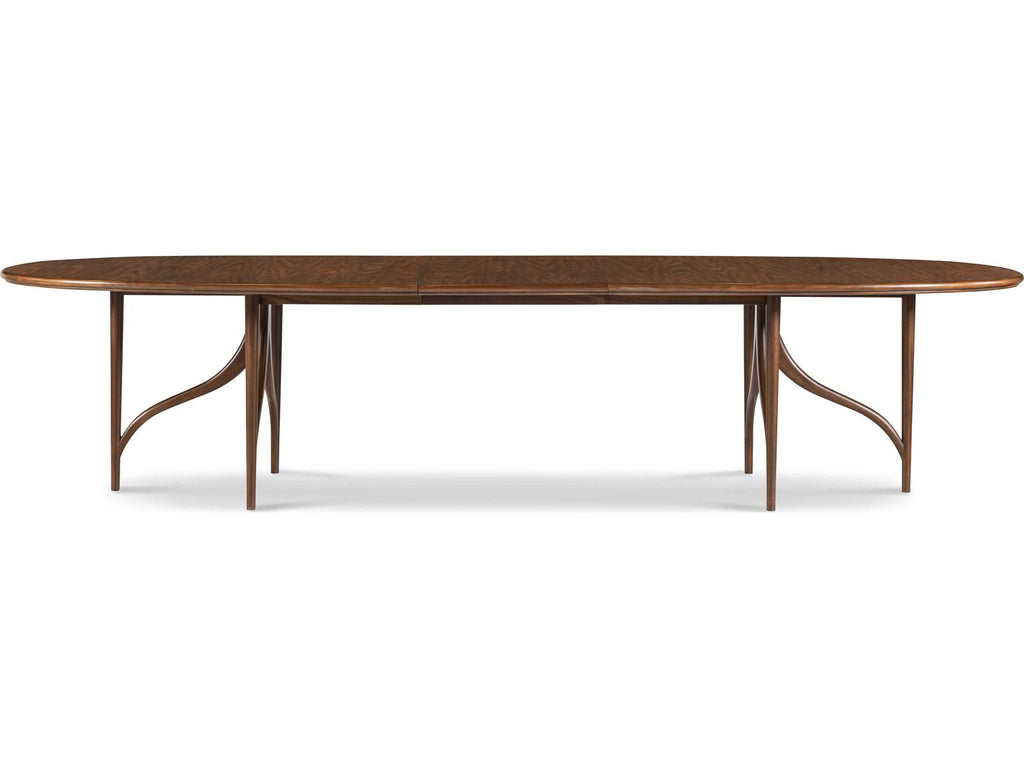 Quentin Oval Dining Table in Walnut with Extension Leaf