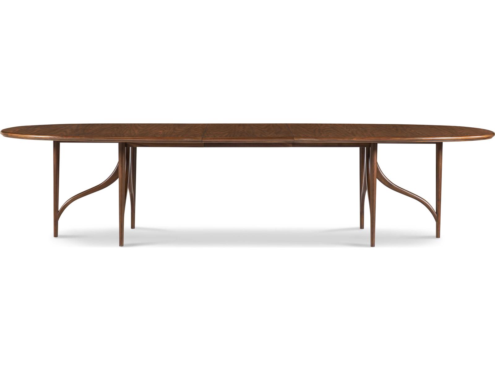 Quentin Oval Dining Table in Walnut with Extension Leaf