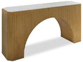 Compositions Console Table Gold Leaf with Marble Top