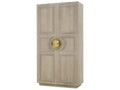 Cadence Wardrobe Armoire in Sand Cerused Oak