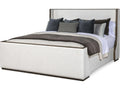 Monterey Upholstered King Bed Hawthorne Dark with Beige Linen