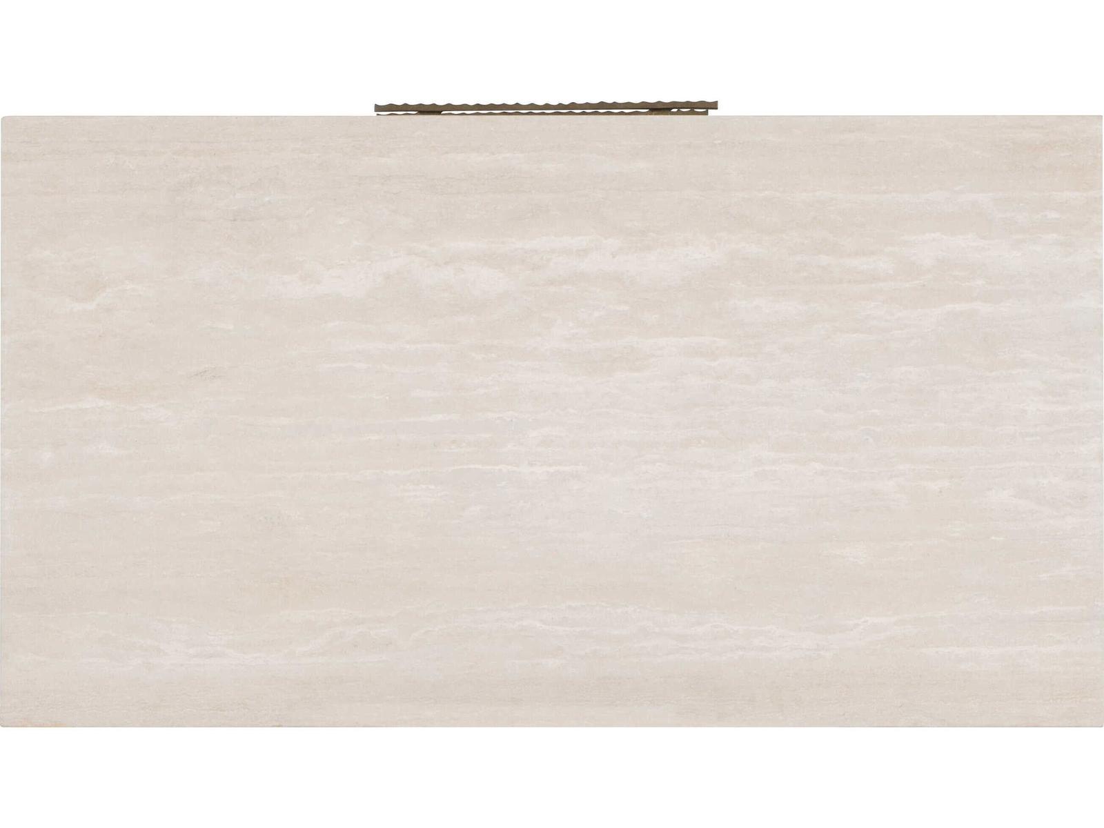 Monterey 3-Drawer Nightstand with Travertine Top in Hawthorne Light