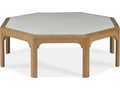 Tangier Octagon Glass Natural Coffee Table