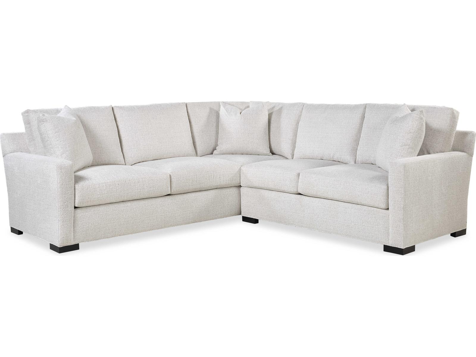 Cornerstone 2-Piece White Fabric Sectional Sofa