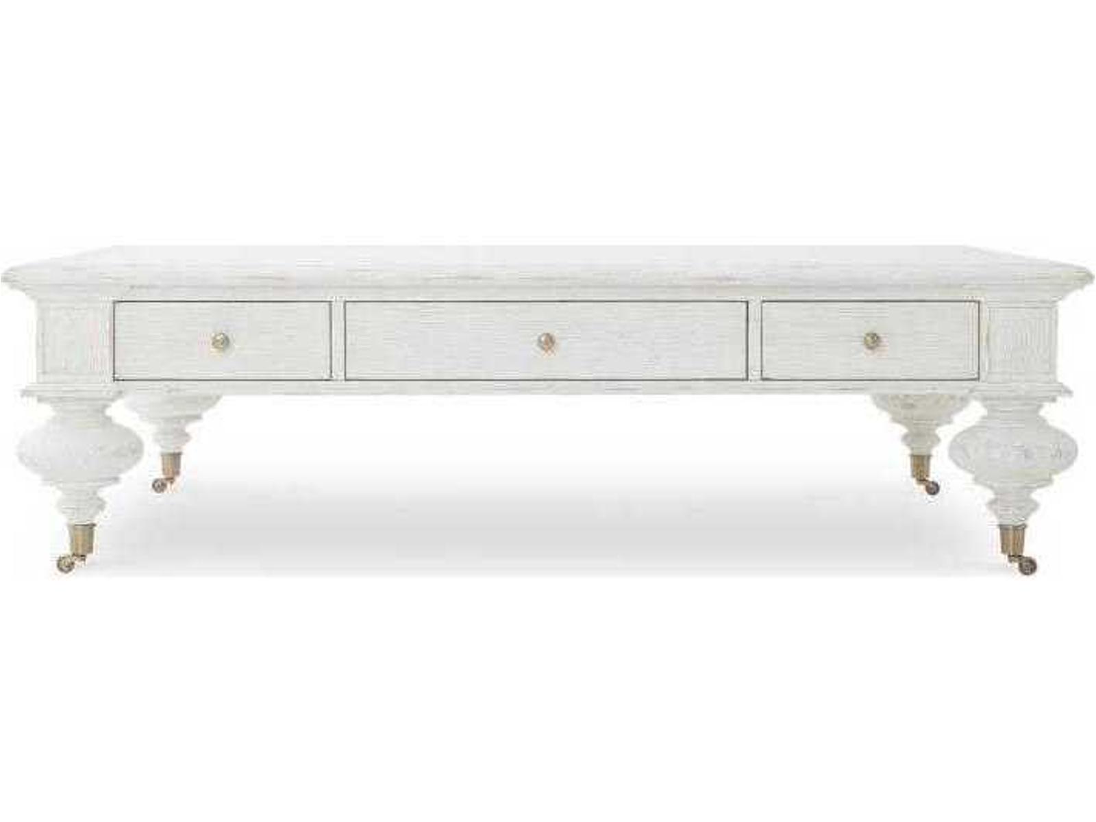 Monarch Rectangle Coffee Table Oak and Veneer White Wash Finish