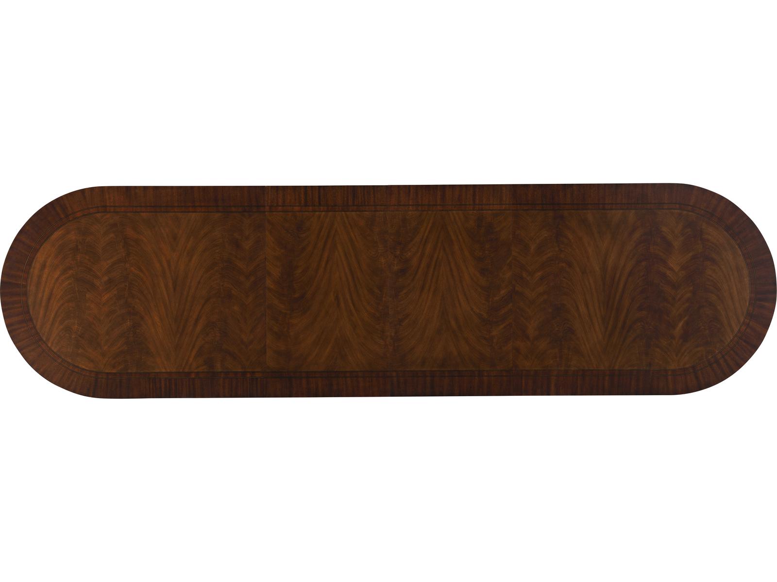 Monarch Barrington Oval Dining Table in Distressed Black and Gold with Mahogany Top