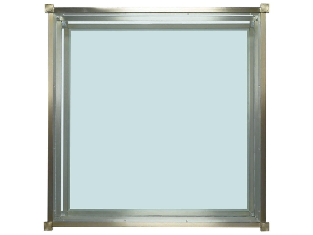 Gwyneth Square Cocktail Table Monarch Collection in Satin Brass and Acrylic