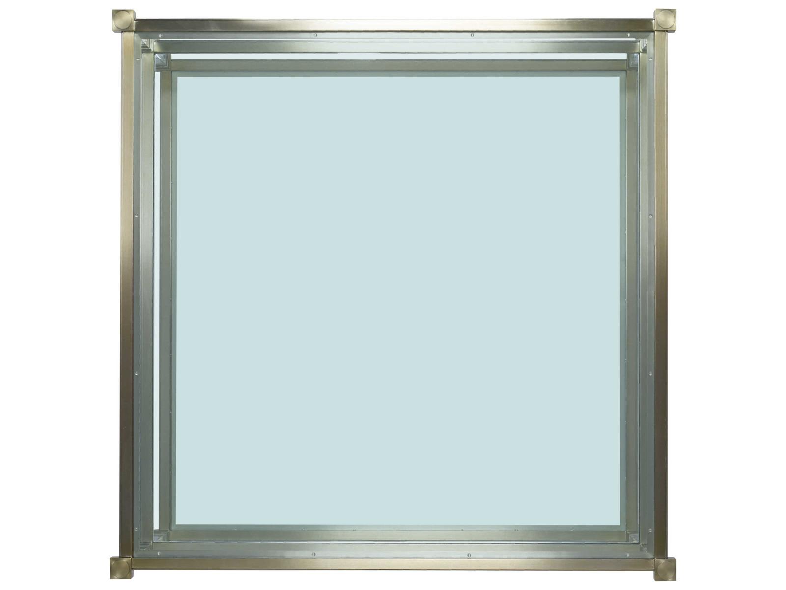 Gwyneth Square Cocktail Table Monarch Collection in Satin Brass and Acrylic