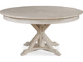 Monarch Collin Expandable Round Dining Table in White Rustic