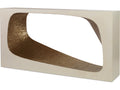 Grand Tour Kelly Console Table in Cream and Bronze