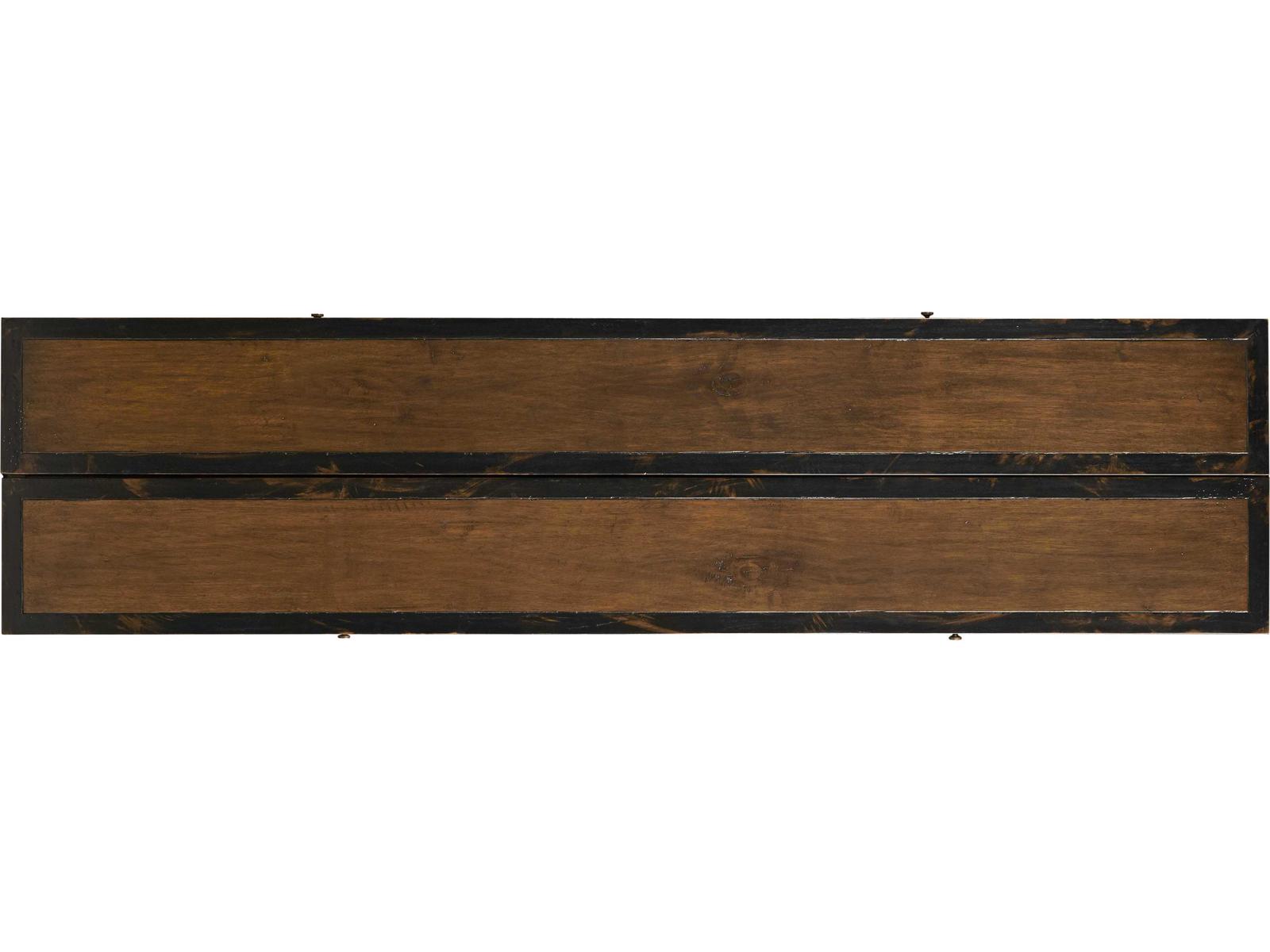 Winston Flip-top Console Table in Mahogany and Oak Veneer