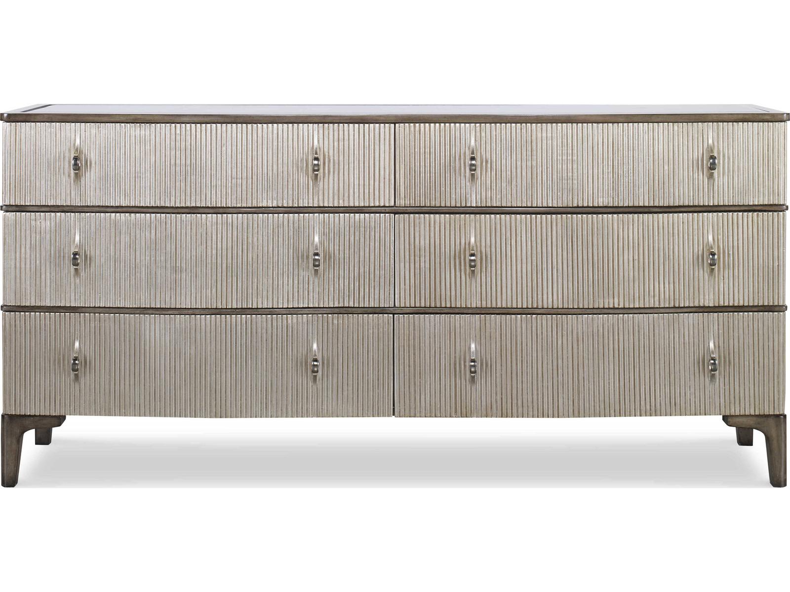 Grand Tour Edison 6-Drawer Dresser with Eglomise Mirror Top