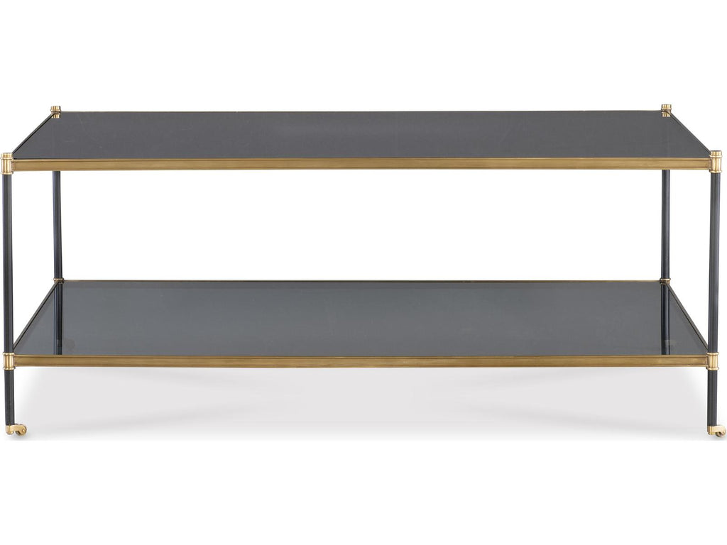 Asher Rectangle Coffee Table in Bronze and Smoke Glass