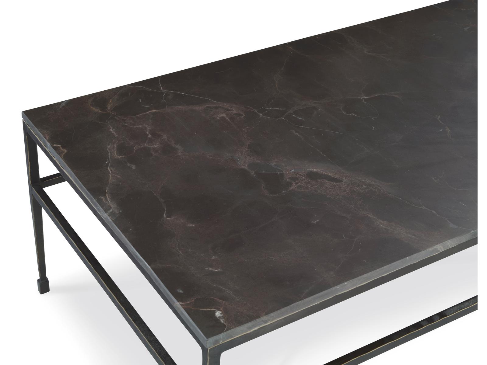 Grand Tour Orvieto Rectangle Coffee Table in Marble and Bronze