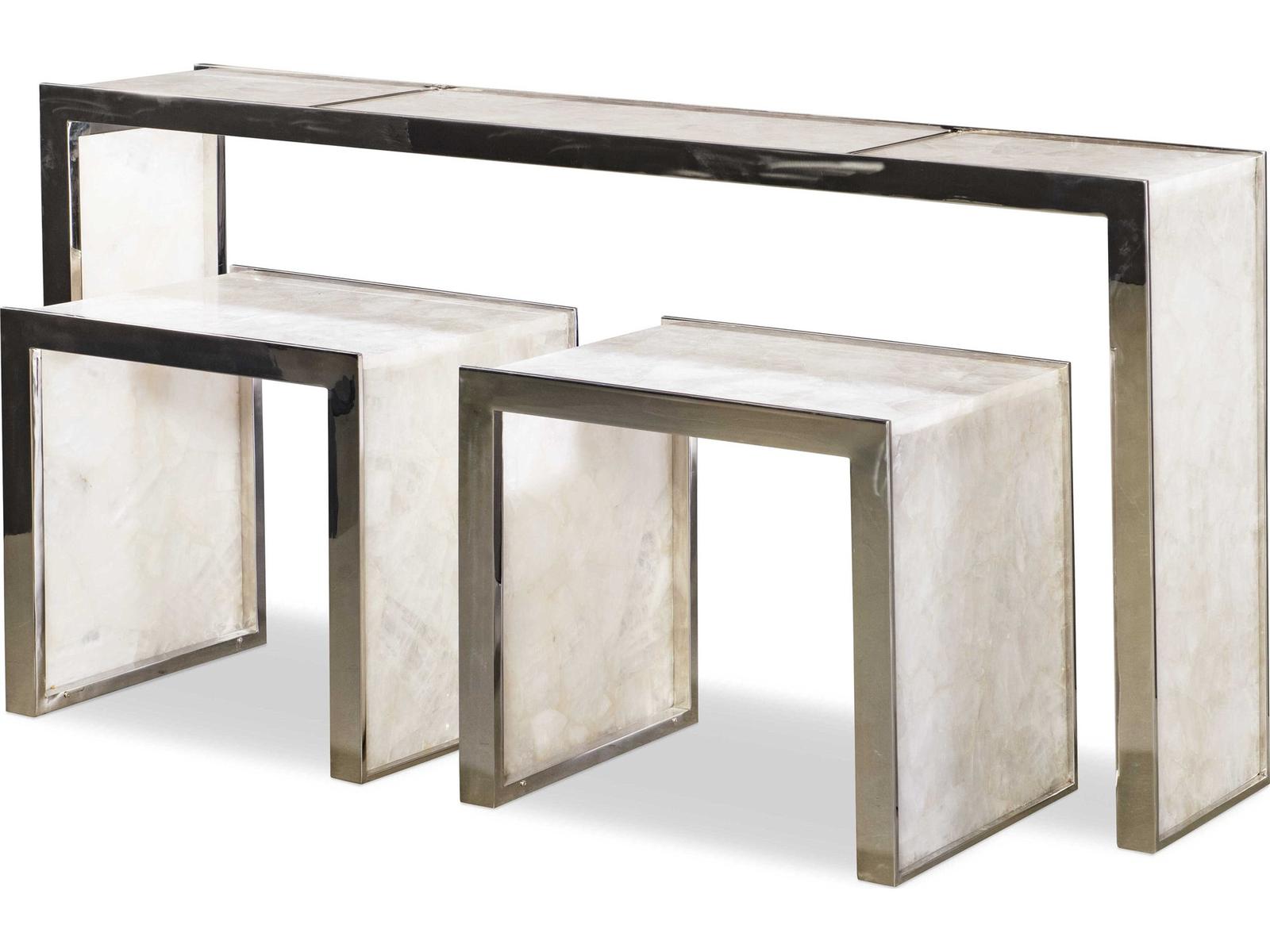 Samantha Rectangular Stone Console Table