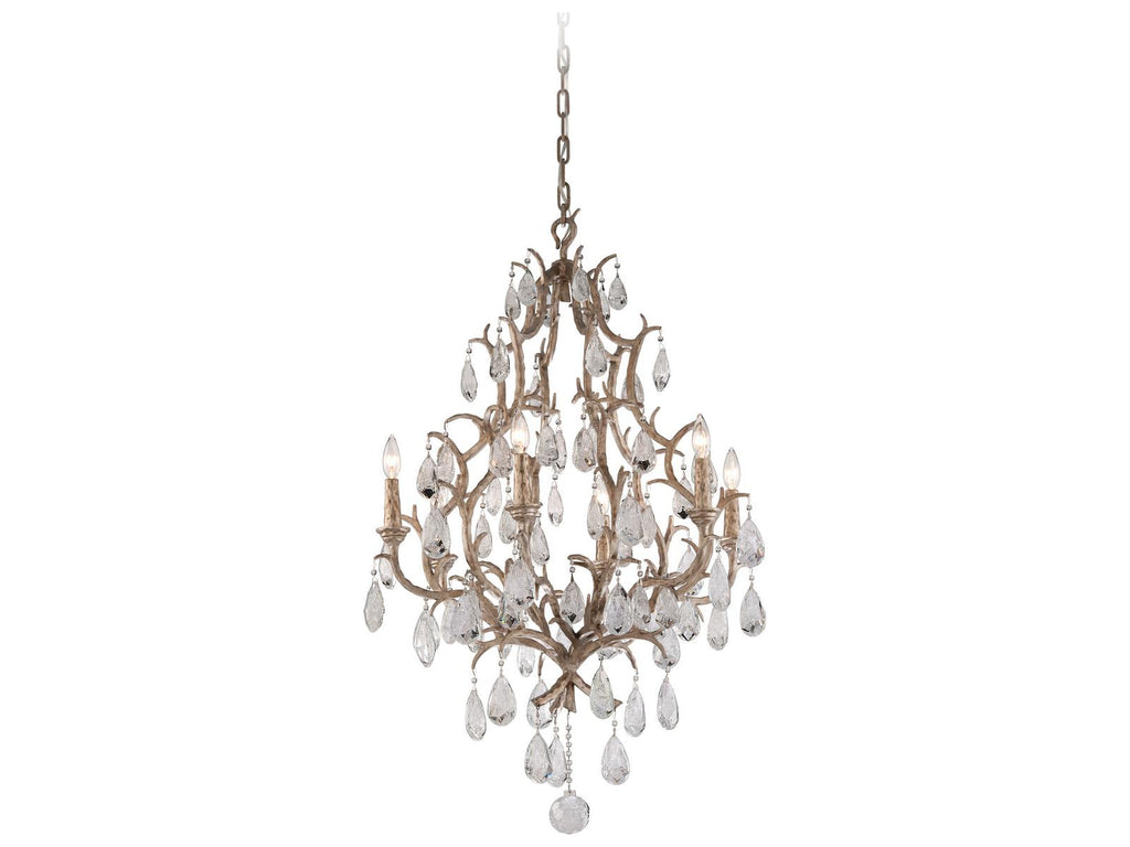 Corbett Lighting 6-Light Amadeus Chandelier in Stria Gold Leaf