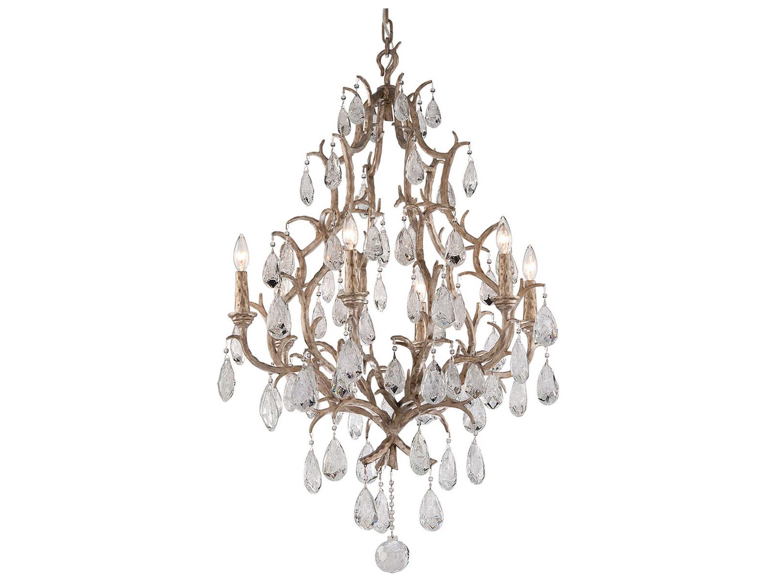 Corbett Lighting 6-Light Amadeus Chandelier in Stria Gold Leaf