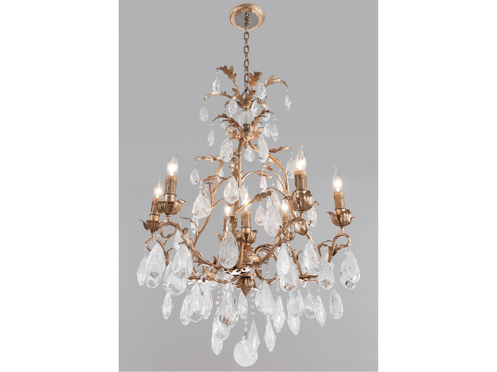 Corbett Lighting 6-Light Amadeus Chandelier in Stria Gold Leaf