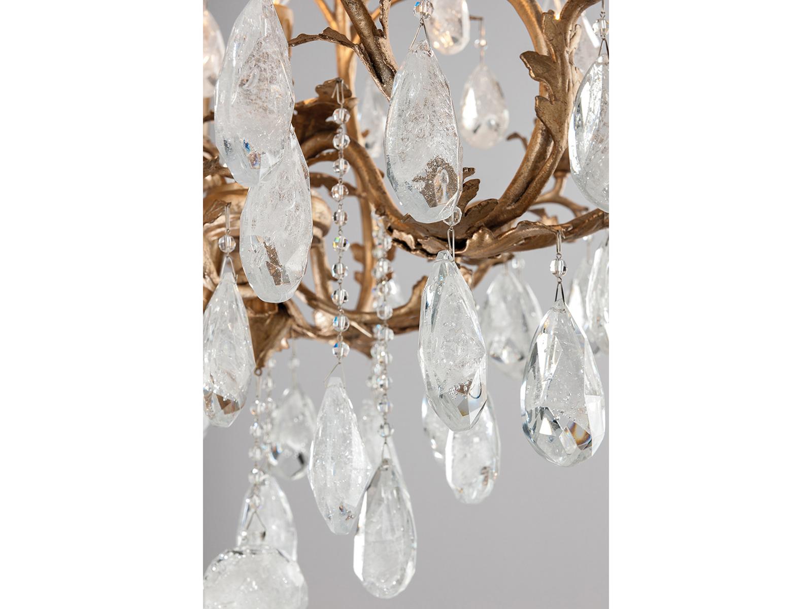 Corbett Lighting 6-Light Amadeus Chandelier in Stria Gold Leaf