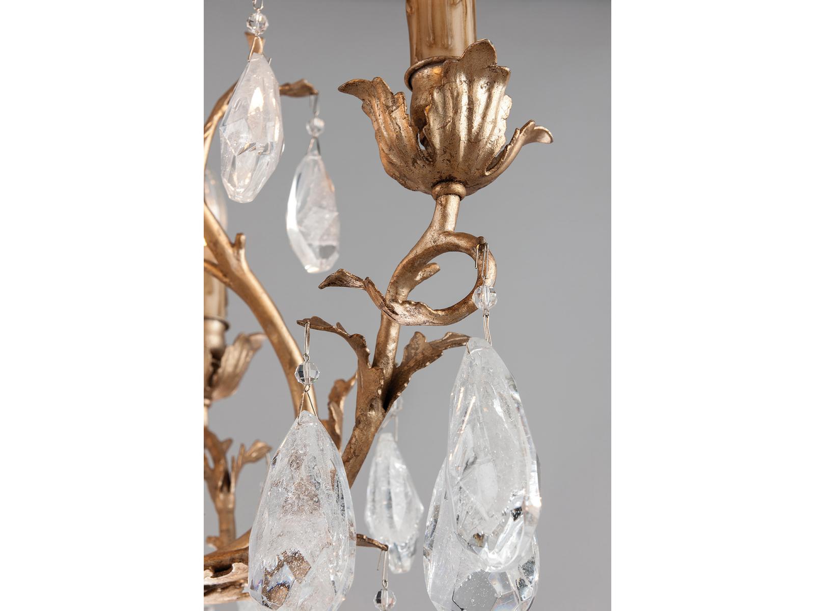 Corbett Lighting 6-Light Amadeus Chandelier in Stria Gold Leaf