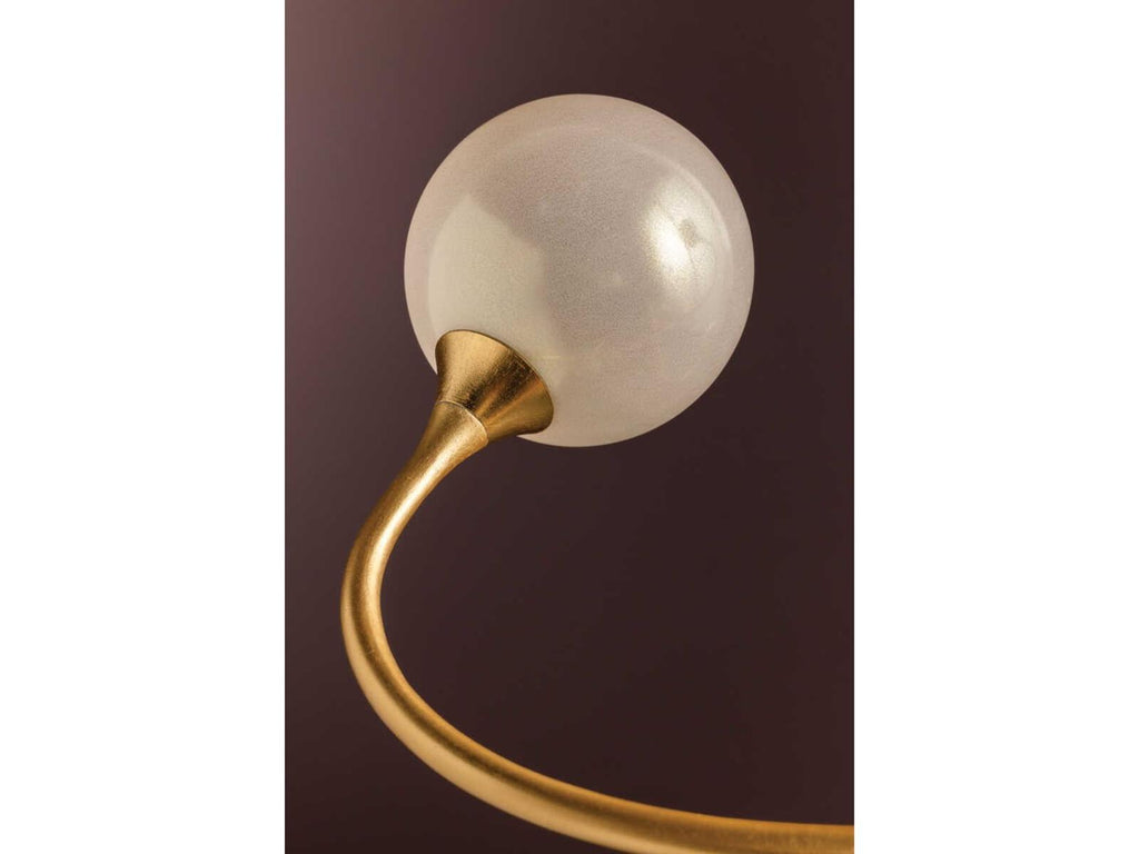 Corbett Lighting 6-Light Signature Chandelier in Gold Leaf with White Glass
