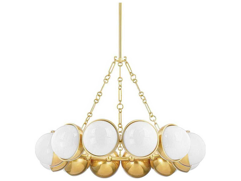 Corbett Lighting 12-Light Althea Chandelier in Vintage Polished Brass