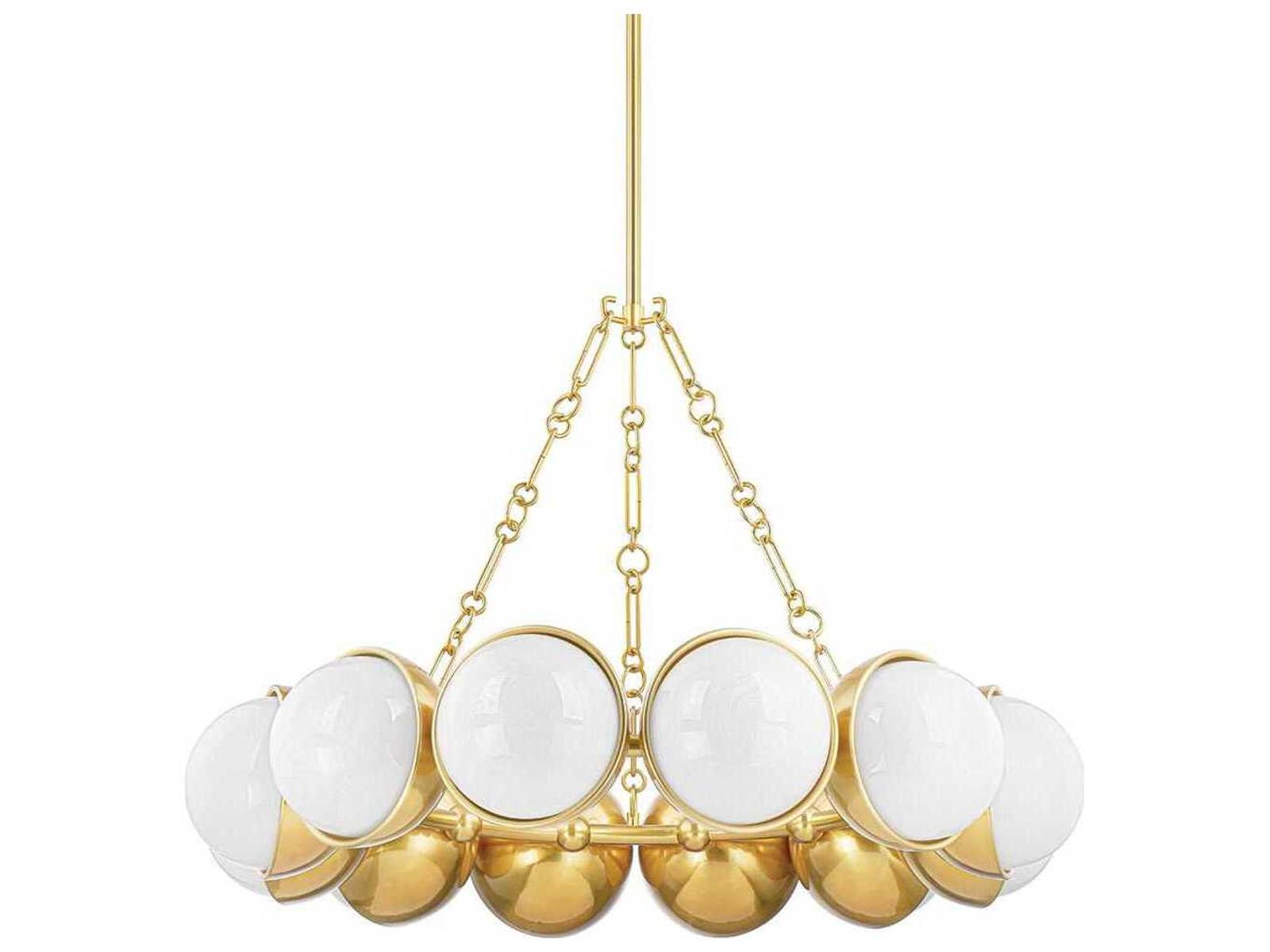 Corbett Lighting 12-Light Althea Chandelier in Vintage Polished Brass