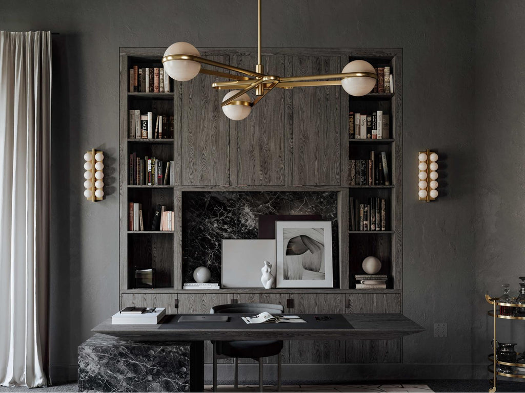 Corbett Lighting 6-Light Kyomi LED Chandelier in Vintage Brass