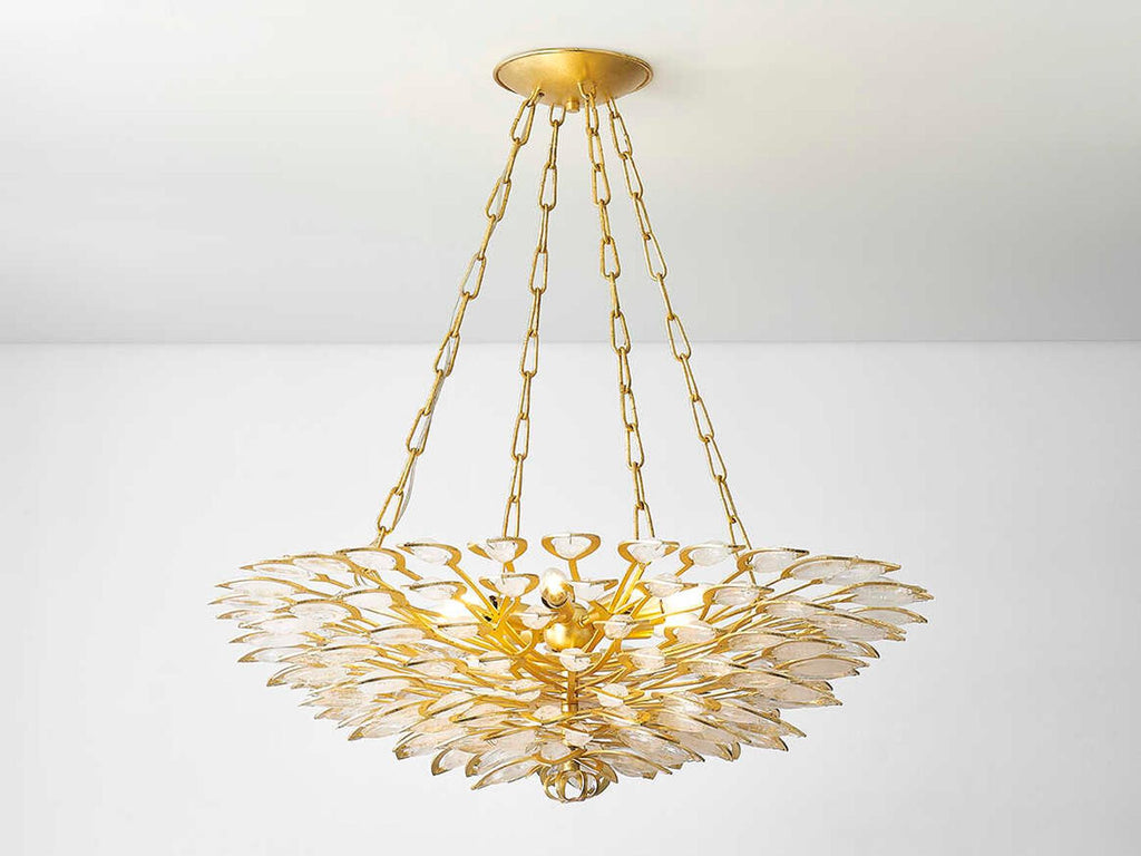 Corbett Lighting 8-Light Vittoria Chandelier in Gold Leaf