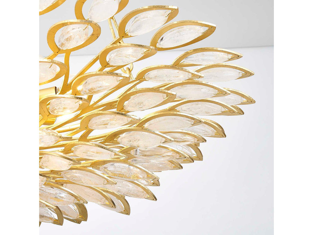 Corbett Lighting 8-Light Vittoria Chandelier in Gold Leaf