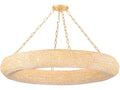 Corbett Lighting Lure 16-Light Chandelier in Vintage Gold Leaf with Wood Beads