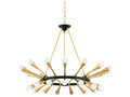 Corbett Lighting 30-Light Aries Chandelier in Vintage Polished Brass and Deep Bronze