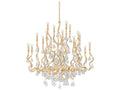 Corbett Lighting 20-Light Aveline Chandelier in Gold Leaf with Crystal