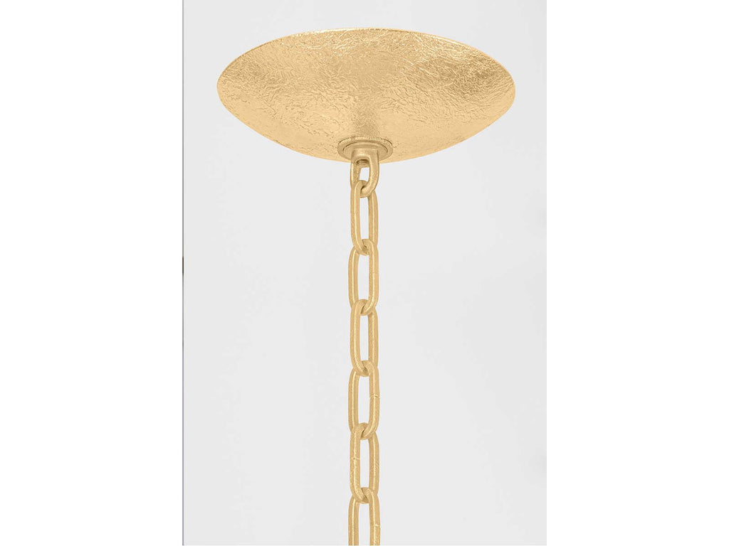 Corbett Lighting 20-Light Aveline Chandelier in Gold Leaf with Crystal