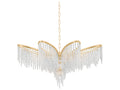 Corbett Lighting 9-Light Pandora Chandelier in Gold Leaf with Clear Crystal