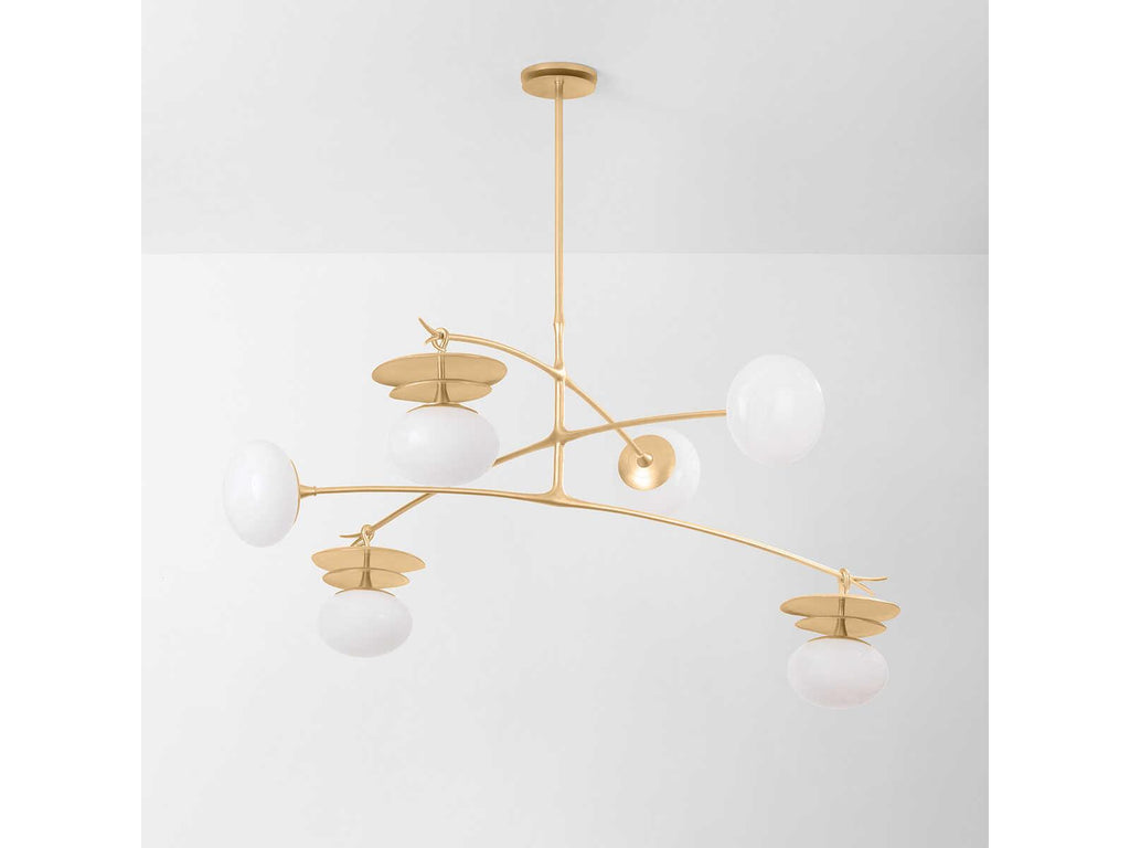 Corbett Lighting Ceylon 6-Light Pendant Light in Vintage Gold Leaf