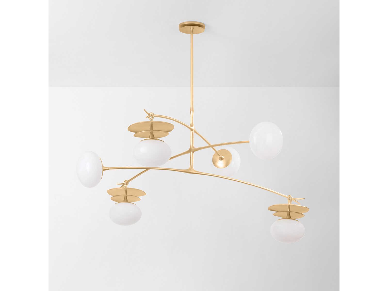 Corbett Lighting Ceylon 6-Light Pendant Light in Vintage Gold Leaf