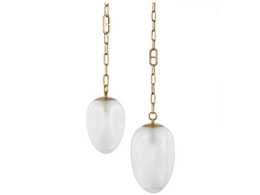 Corbett Lighting 6-Light Daith Chandelier in Vintage Brass with Etched Glass Shades