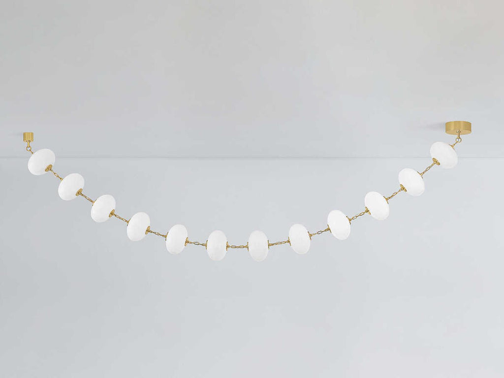 Corbett Lighting Nephele 12-Light LED Linear Chandelier in Vintage Polished Brass
