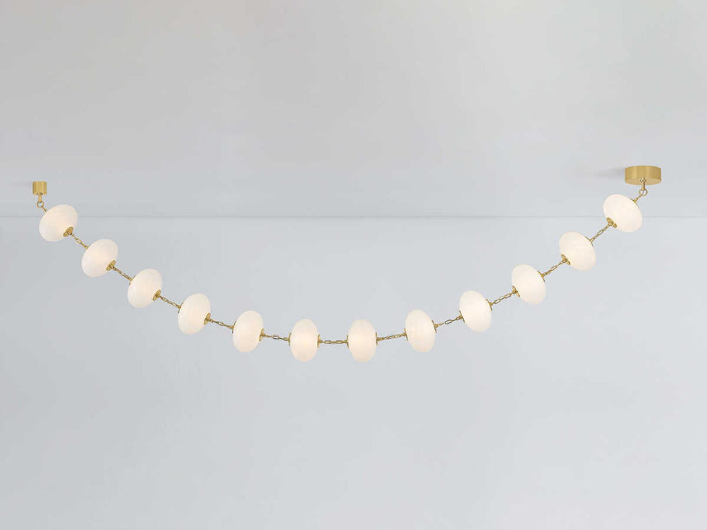 Corbett Lighting Nephele 12-Light LED Linear Chandelier in Vintage Polished Brass