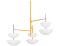 Corbett Lighting 6-Light Evander Chandelier in Vintage Gold Leaf and Gesso White